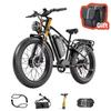 BURCHDA X2 Elektrické Horský Kolo 4000W Duální Motor, 52V 30AH Baterie, 26" Silné Pneumatiky, Hydraulické Brzdy, 140km Terénní & Dojížděcí E-Bike