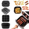 Ruhan Air Fryer Square Silicone Baking Tray 4-Piece Set
