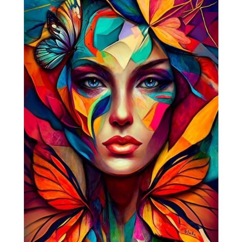 Figure Oil Painting Flower Woman Abstract Canvas Painting Printing Poster Wall Art Picture For Living Room Home Decor No Frame