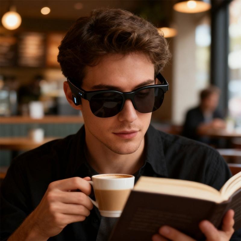 Multifunktionale Auditive Sonnenbrille mit Kabelloser Sound-Navigationssteuerung Blaulichtschutz Leichter Rahmen