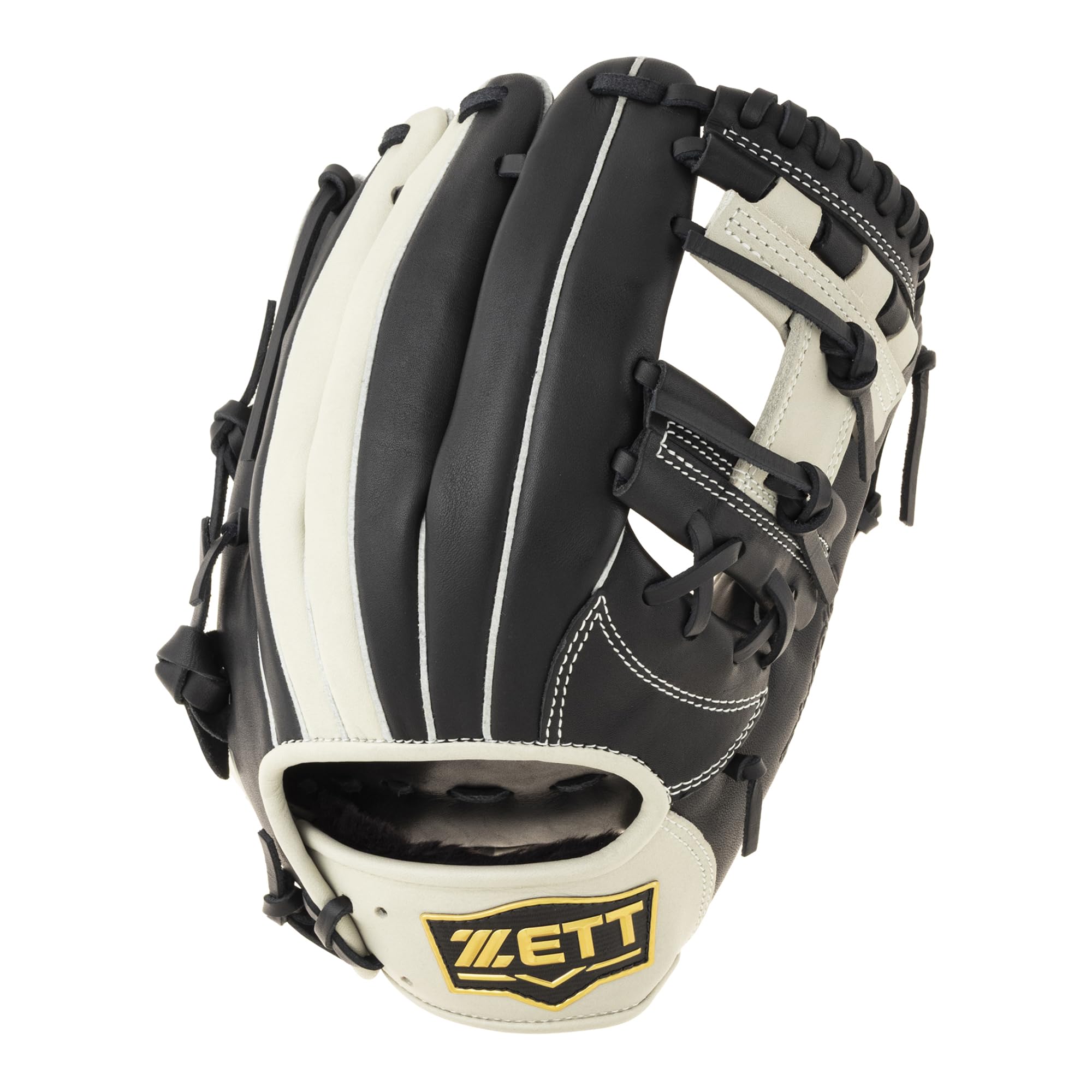

ZETT Fine Play Soft Baseball Size 4 All-Around Glove, Black/Gray, Right-Handed Throw, (BRGB35520Z)