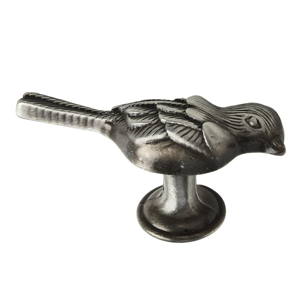 1Pc Retro Solid Handles Golden Feather Little Bird Shaped Cabinet Door Knobs Dresser Pulls Handmade Furniture Knob