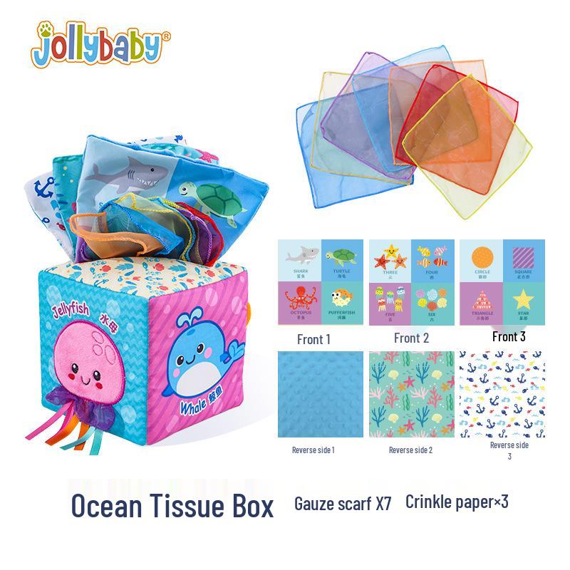 Jollybaby Tear-Resistant Tissue Cube Puzzle Toy