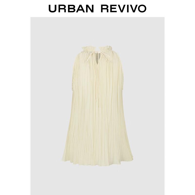

UR 2025 Women s Pleated Beaded Loose Blouse S