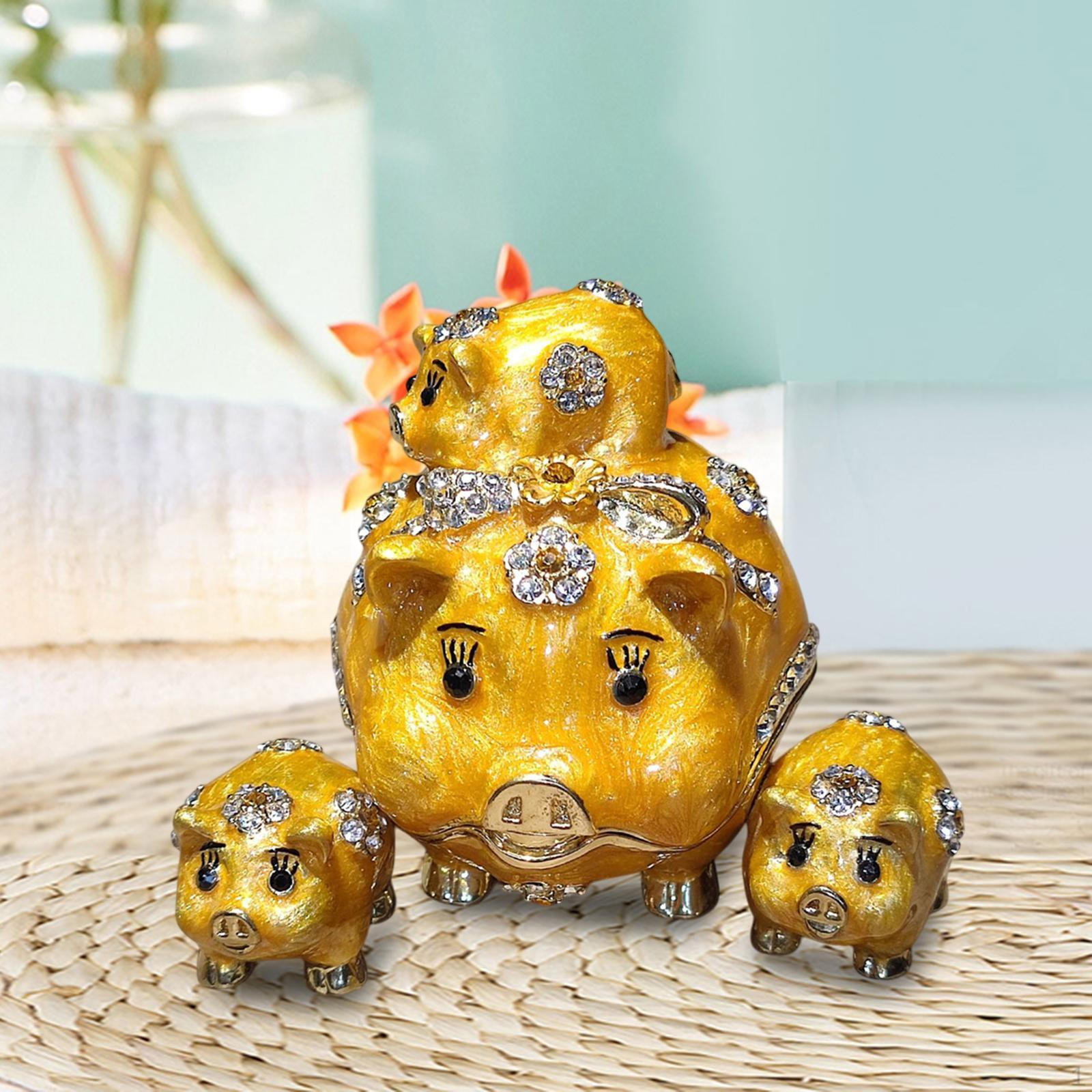 

Шкатулка для безделушек, расписанная вручную, эмалированная, коллекционная, креативная, органайзер для драгоценностей золотой