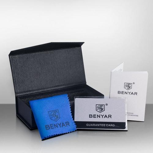 BY BENYAR Men's Watch Chronograph Analog Quartz Movement Stylish Sports Designer Watch 30m Water Resistant Elegant Father's Day Gift, Light Blue, Chro