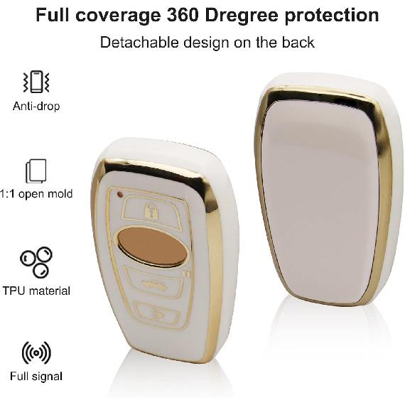 Elegananccy for Subaru Key Fob Cover, Soft Full Protection Key Case Shell with Keychain Compatible with Ascent BRZ Crosstrek Forester Impreza Legacy
