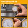 Flat Head Thickness Gauge 0-20mm Range Metal Gauge Tool Leather Thickness Gauge  For Jewelry