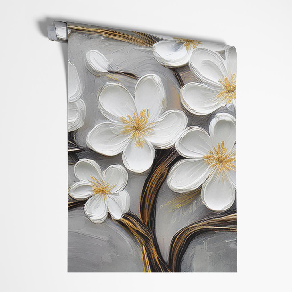 Fototapete Abstrakte Bäume und Blumen