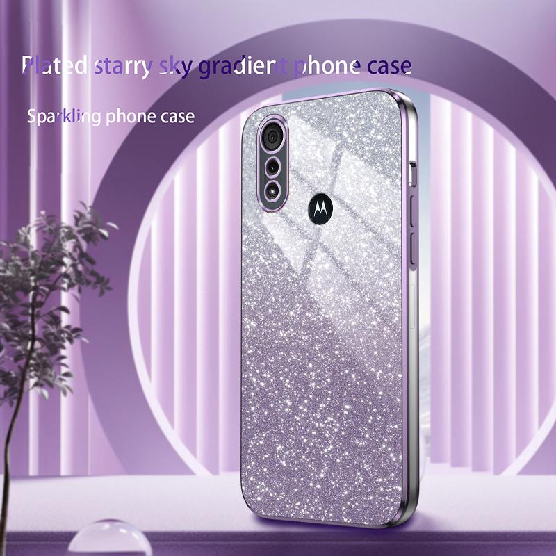Fashion Bling Glitter Colorful Phone Case For Motorola Moto E6S 2020 Shockproof Soft Plating Protection Cover Moto E6S Cases