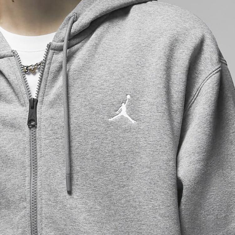 Air Jordan Fleece Full Zip Hoodie 'Grey' Men's FJ7772-091