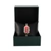 Flip-top Solid Color Jewelry Watch Storage Box with Embossed Design