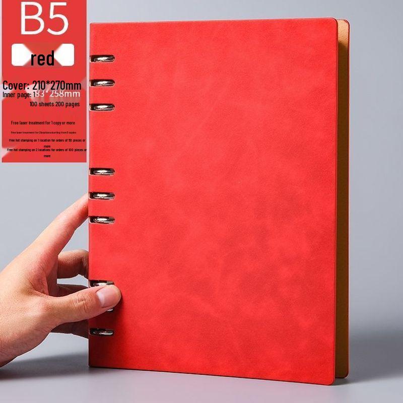 A5 Detachable 6-Hole Loose-Leaf Notebook for Meetings and Workplaces