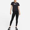 Nike Dri-Fit Swoosh Run Contrast Logo Print Reflective Moisture-Wicking Quick-Dry Round Neck Short Sleeve T-Shirt Women Tops Black DD4899-010