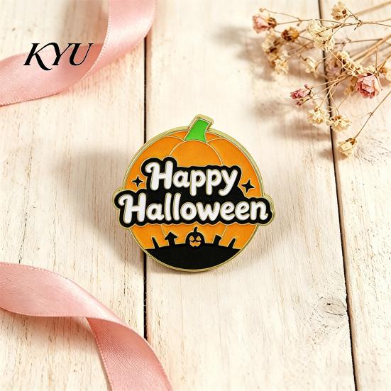 Costume Decorative Pins Halloween Enamel Brooch Pin, Cartoon Ghost Witch Hat Black Cat Backpack Embellishment Pin Spider Badge for Jackets Backpacks