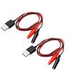 2pcs USB to igator Clip Adapter Cable Male Female USB to igator Clip Probe USB Cables with igator Clip for Circuit Test
