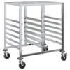 VidaXL Chariot à plateaux 12 bacs GN 75x55x87 cm acier inoxydable, support à plateaux, chariot de boulangerie, support à 4108074