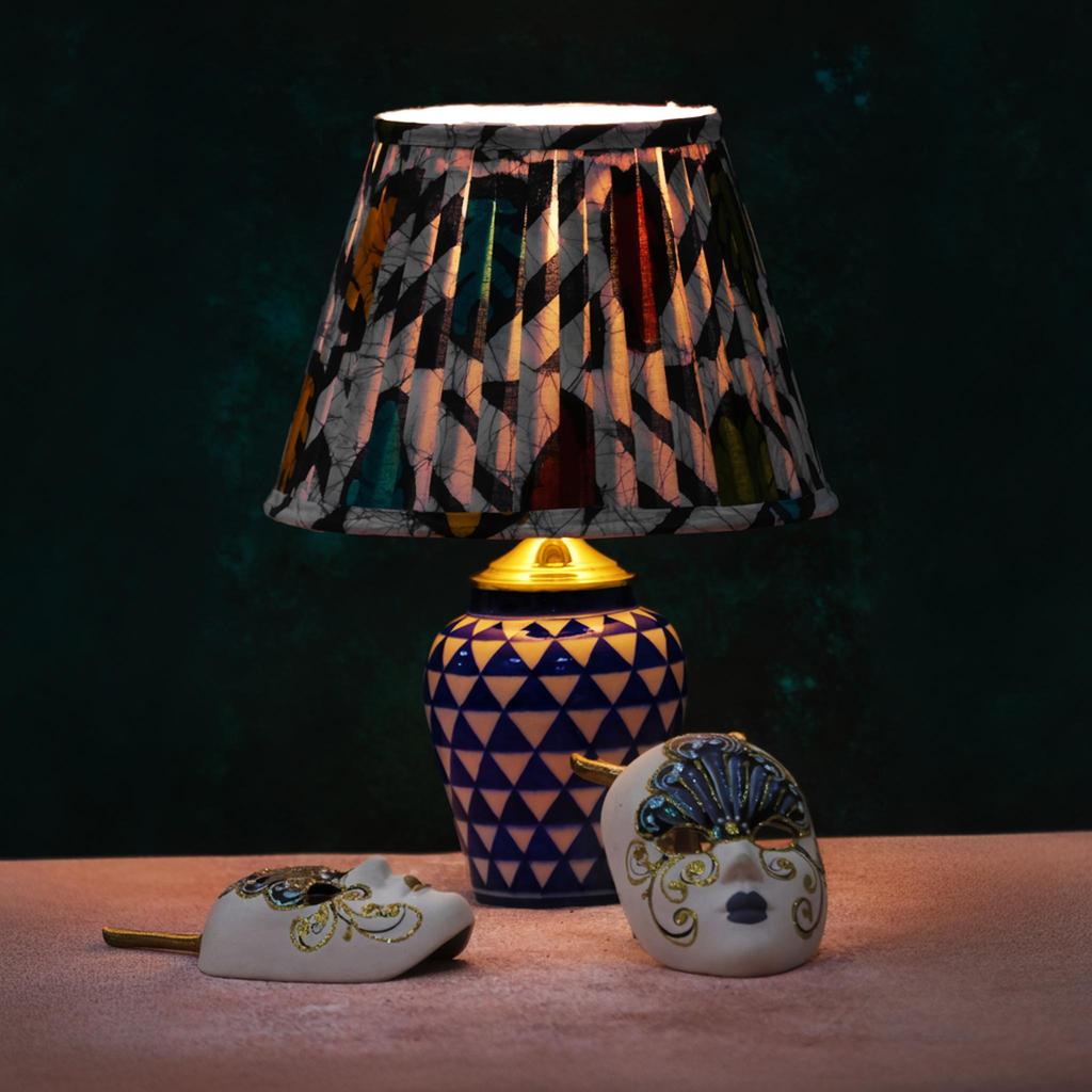 Multicolour Batik Pleated Empire Lampshade