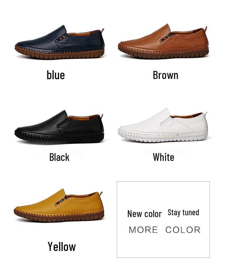 Herren Übergröße Formelle Leder Slipper Loafers - Grenzüberschreitende Lässige Rindsleder Slipper