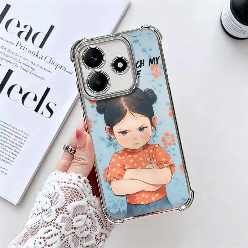Funny Dont Touch My CallPhone Plating Phone Case For Xiaomi Redmi Note 14 15 Pro Plus 13 12 11 11S 11T 10 9S 9 5G Anti-Fall Aira