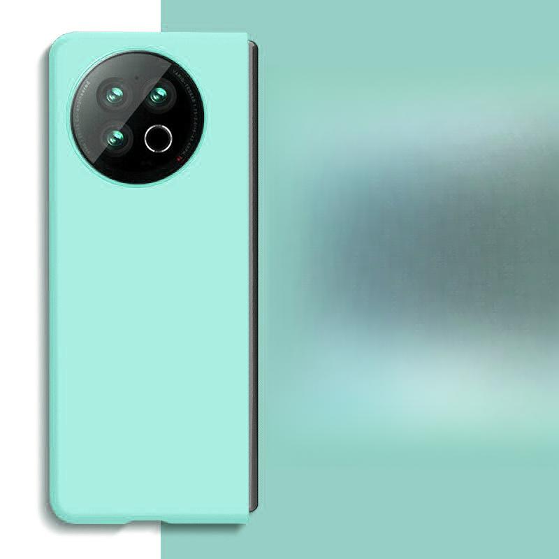 Diese faltbare X Flip Ultra-dünne Vollschutzhülle aus flüssigem Silikon in Vollfarbe ist für VivoXFold3 Handyhüllen geeignet und stoßfest.