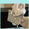 Elegant Large Capacity Leopard Print Tote Bag For Women Trendy Summer Shoulder Bag