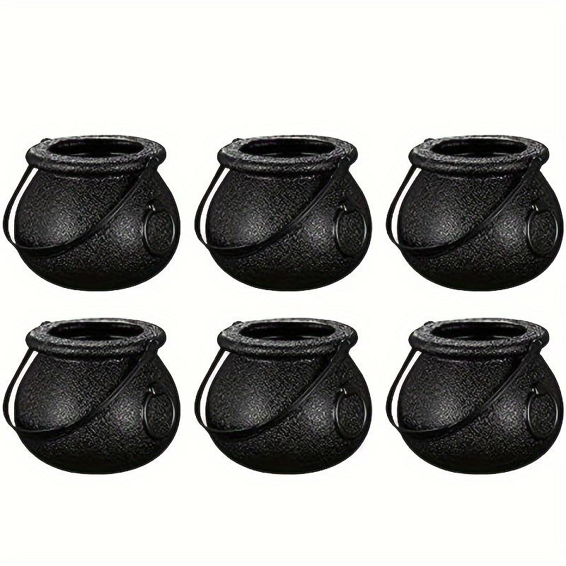6pc Halloween Witch Black Candy Jar Creative Festival Witch Cauldron Small Toy Halloween Atmosphere Decoration чёрный