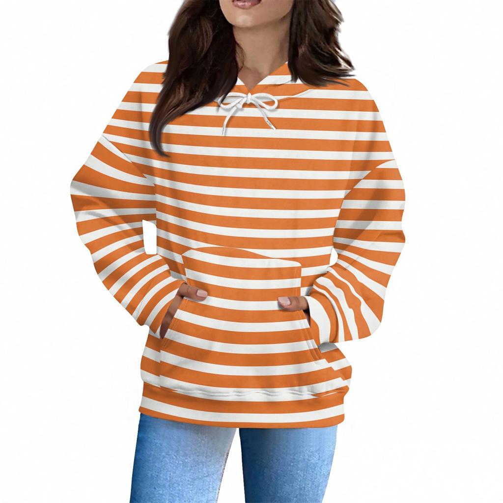 Women's Fashion Daily  Casual Hoodie Long Sleeve Printed Top