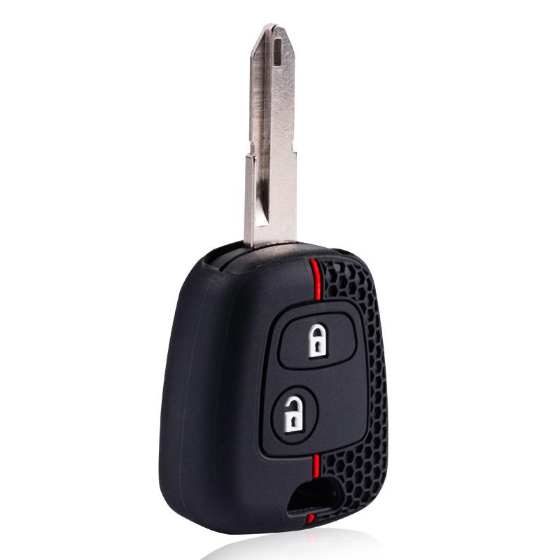 Silicone Car Key Cover Case 2 Button For Peugeot 106 107 206 207 307 Citroen C1 C2 C3 C4 Xsara Picasso For Toyota Aygo Protector