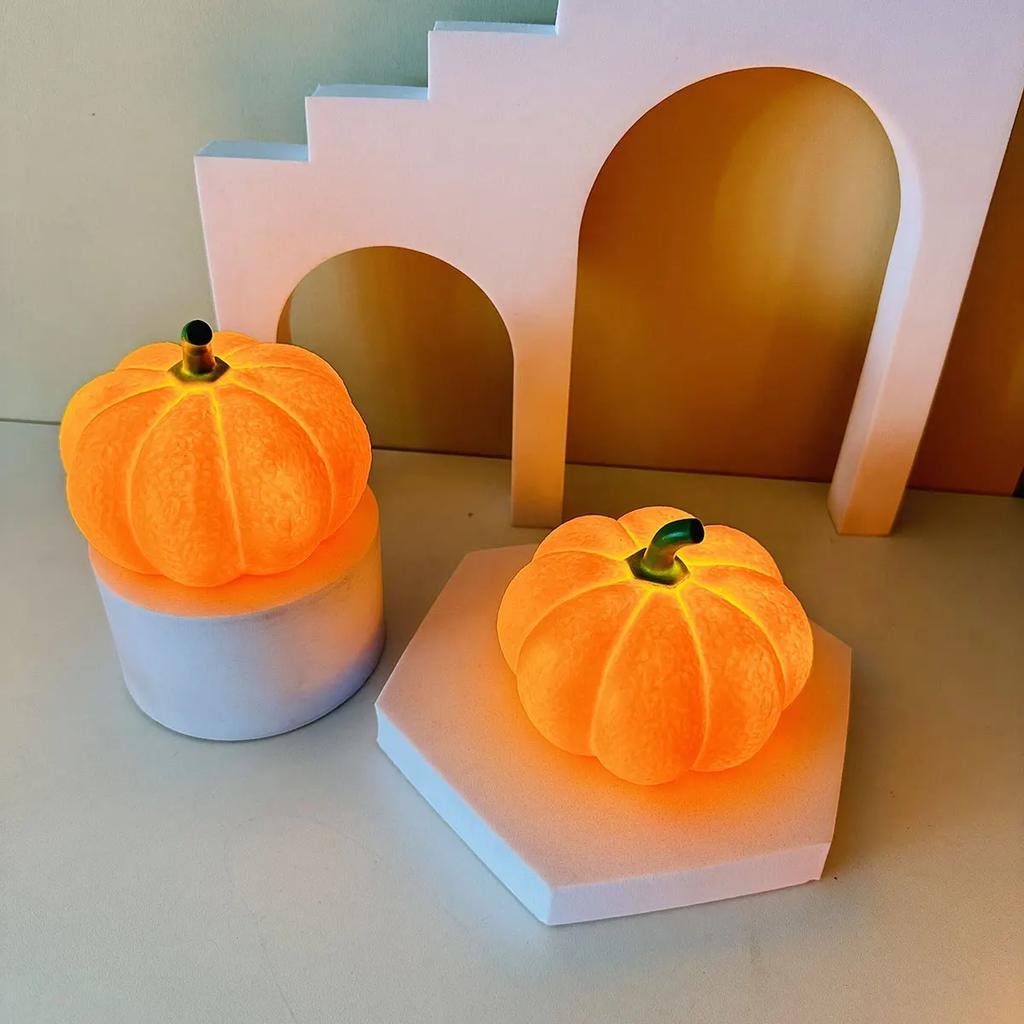 Halloween Decoration Nightlight Bedroom Dormitory Pumpkin Creative Nightlight Soft Light Atmosphere Nightlight with Sleeping Lig