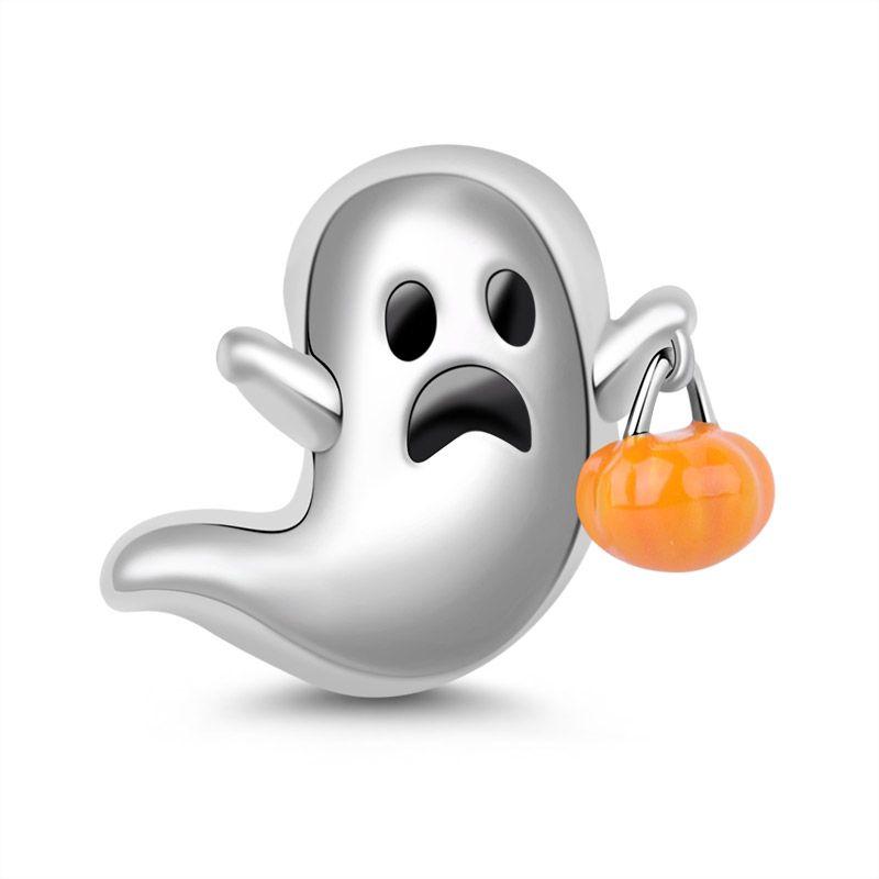 Diy Ghost Pumpkin Head Halloween Series Charm Bead Pendant Applicable To Original European Plating Copper Jewelry Gift