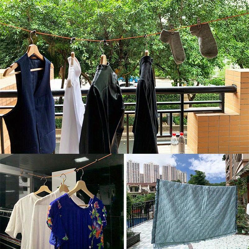 1pc 393.7inch Adjustable Clothesline Outdoor Travel Portable Clothes Line Outdoor Retractable Clothesline Suitable