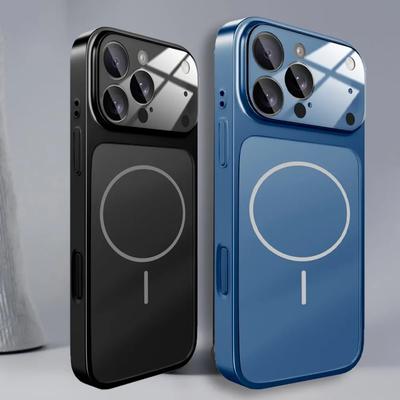 Original Glass Nano Matte Case For iPhone 17 Pro Max 16 15 14 13 Pro Max 17Air Magnetic Magsafe Wireless Charging Armor Funda