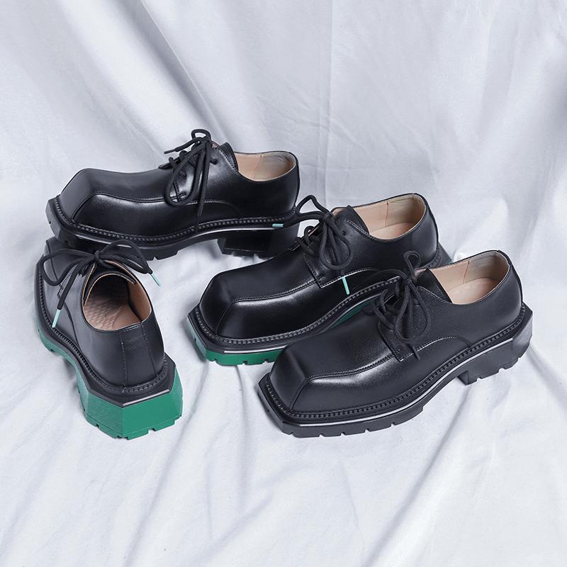 Pánské boty do výtahu Venkovní tkaničky Černá Zelená Kůže Oxford Svatební šaty Taneční Podnikání Formální Zvýšení výšky Smoking Plesová blejzry Boty pro muže