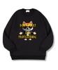 TI.GLAKE Don'T Worry Oversized Double-Sided Sweatshirt Black