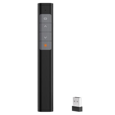 Tourne-page Plug and Play, Télécommande Présentateur Sans Fil 2,4 GHz, Clickeur de Présentation, Pointeur Laser Rouge, Rechargeable pour