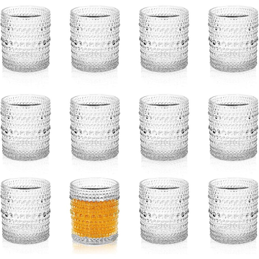 12pcs 3oz Mini Shot Glass Vintage Fancy Shot Glasses Cute Shot Glasses Small for Vodka Whiskey Tequila Espressos Spirits & Liquors 12pcs