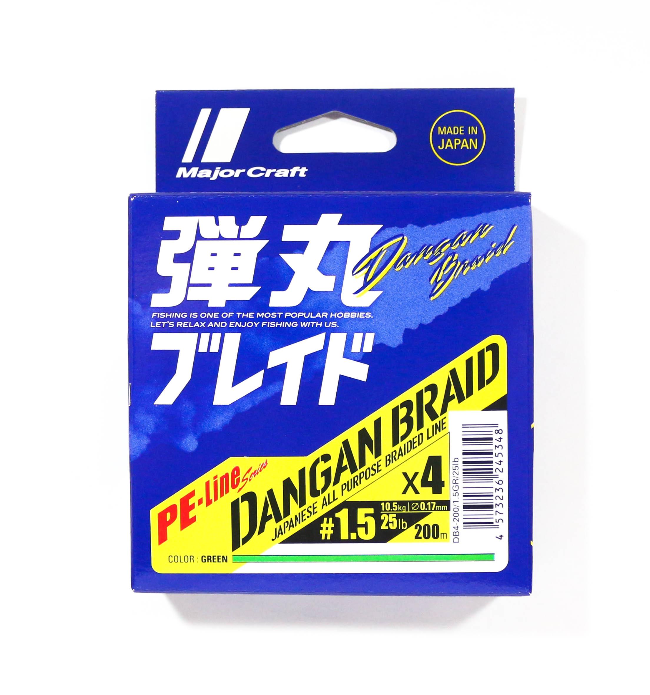 

Плетеная леска Major Craft Dangan X4 200 м PE 1,5 зеленая DB4-200/1,5GR/25 фунтов (5348)