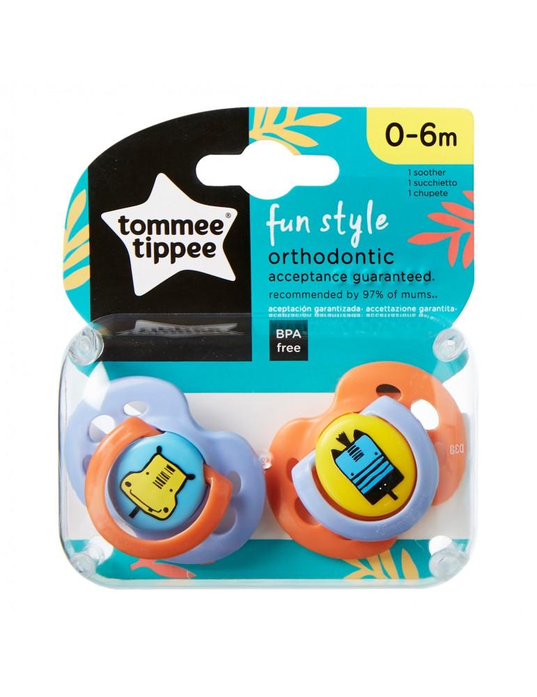 TT 43335795 Soothing Pacifier FUN STYLE 0-6m 2 Pcs.