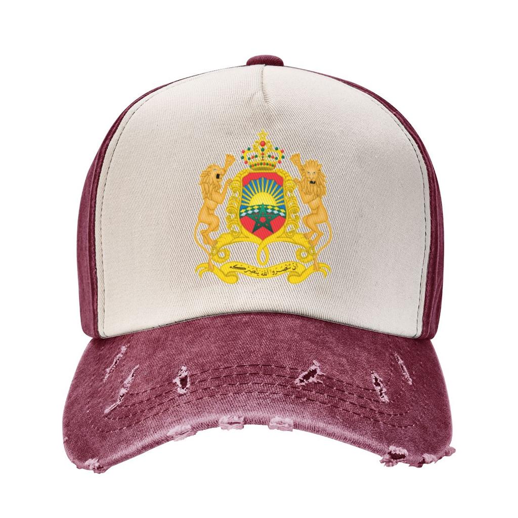 Kingdom Of Morocco Caps Merchandise Vintage Distressed Cotton Moroccan Patriotic Headwear Dad Hat Adjustable