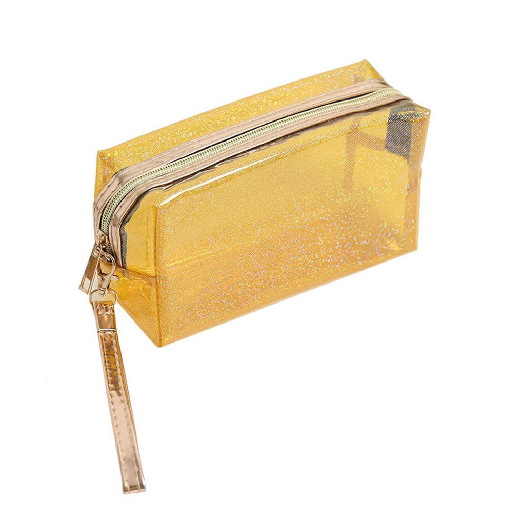 

PVC Stylish Clear Makeup Bag Travel Companion For All Toiletries Compact Transparent Cosmetic Bag
