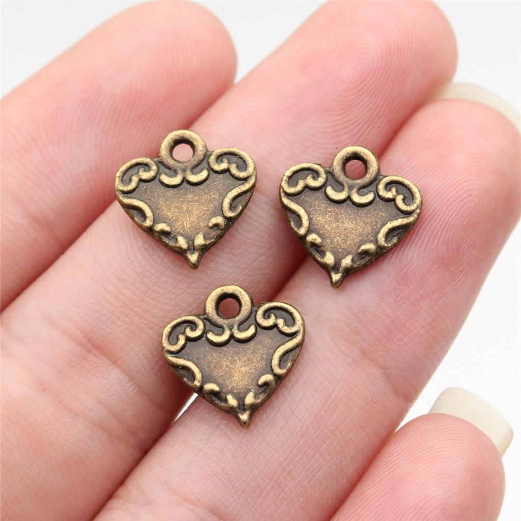 Charms Peach Heart Love Pendants Wedding Jewelry Findings QC094