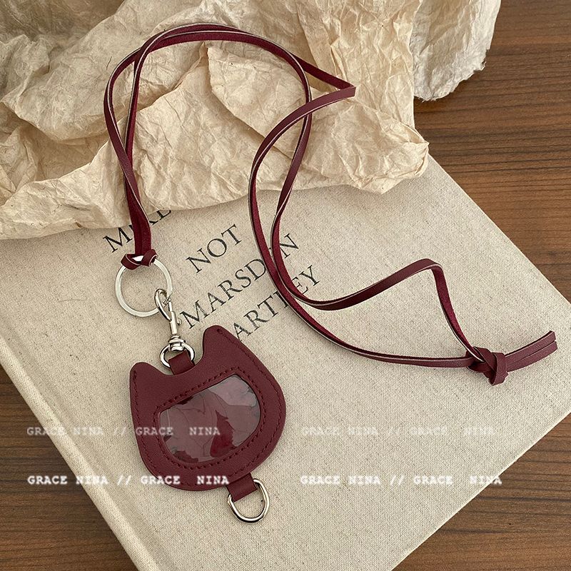 Leather Women's Outdoor Portable Glasses Clip Sweater Chain Lanyard