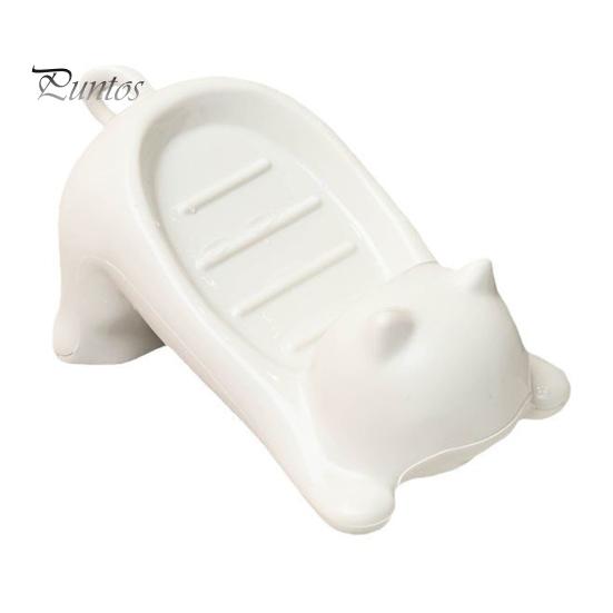 1/2 Stück Badezimmer-Seifenhalter, rutschfestes Design, schnelle Entwässerung, entzückende Katzen-Seifenschale, leicht zu reinigen, Seifensparer