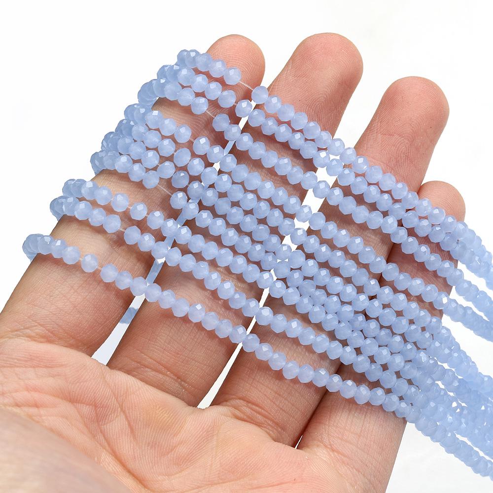 Colorful 3.6mm Faceted Crystal Wheel Beads for DIY Jewelry and Bracelet Making.