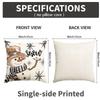 1 \ 4pcs gray Christmas snowman, Christmas reindeer print pillow cover, home sofa decoration cushion cover (without pillow core)