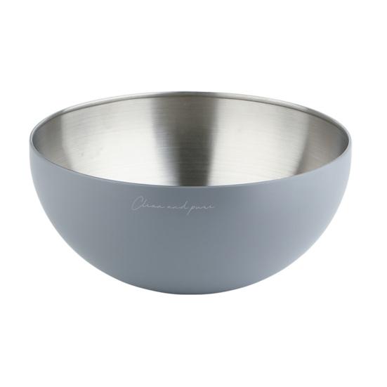 

Салатница, прочная, устойчивая к коррозии, превосходная, из нержавеющей стали, для смешивания фруктов для кухни серый