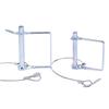 Trailer Retaining Pin Set with Spring Clip Lock and Wire Lanyards, 3 Piece Metal Hardware for Travel Towing Use