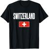 Funny Switzerland Flag Retro Vintage T Shirts Men Women Cotton Humor Streetwear Tee Shirt Short Sleeve Unisex Loose Clothing