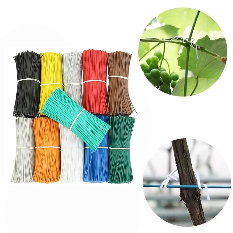 1000PCS 10cm Gardening Cable Ties Iron Wire Twist Tie for Flower Plant Climbing Vines Multifunction Coated Fix Strings